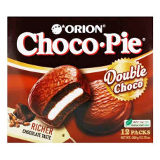 ORION CHOCO-PIE DOUBLE CHOCO 360GM 
