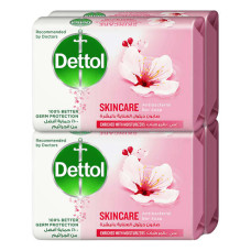 DETTOL ANTIBACTERIAL SKINCARE SOAP 4 X 165GM 