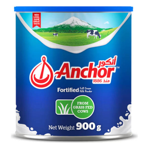 ANCHOR FORTIFIED FULL CREAM MILK POWDER 900GM 