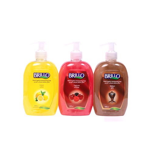 BRILLO LIQUID HAND WASH ASSORTED 4X500ML